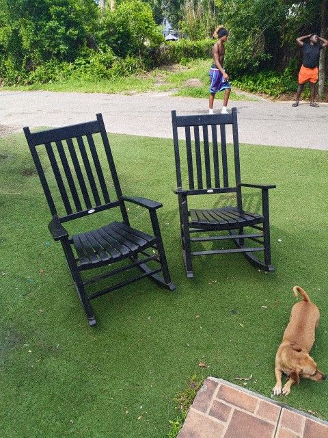 Outsunny Outdoor Wood Rocking Chairs
