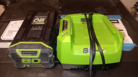 Greenworks 80 volt uthium max battery and charger
