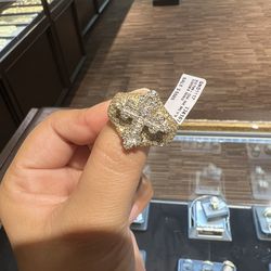 10k Gold REAL DIAMOND Cross Ring With 2ctw Diamonds For A Good Price!!