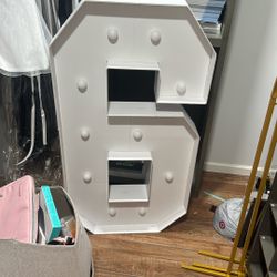 Cardboard Six Letter Light Up