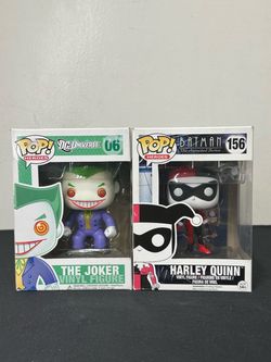 Funko pop the joker  and Harley Quinn