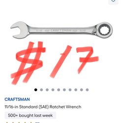 CRAFTSMAN 11/16-in Standard (SAE) Ratchet Wrench