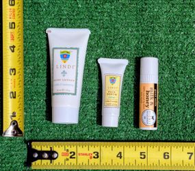 LINDI Skin Body Lotion+Citrus Face Serum+Dionis Lip Balm Skincare Travel Sz Set