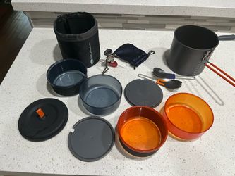 GSI Backpacking camp stove. Halulite Microdualist.