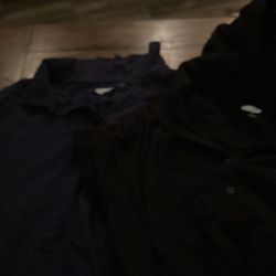 To college shirts, dark blue and black small