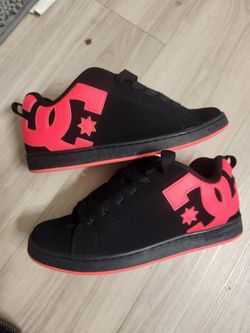 Hot pink toned black dc shoes