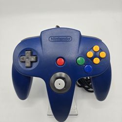 Official Nintendo 64 Controller N64 OEM NUS-005 Blue (Joystick 7 Tight)