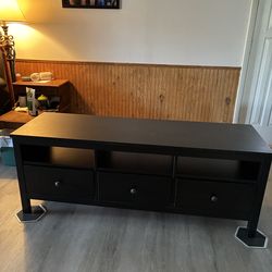 IKEA Black TV Stand with 3 drawers