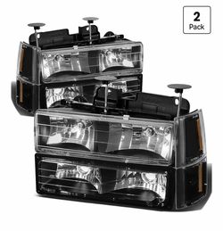 Headlights Compatible with 94-99 Suburban / C1500 K1500 C K / 95-99 Yukon