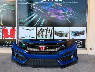 2016-2021 Honda Civic Type R style Bumper  2dr. 4dr painted AEGEAN BLUE MET CODE#B593M Regular sedan  Hathacback  Coupe  (Won’t fit Real Type R)