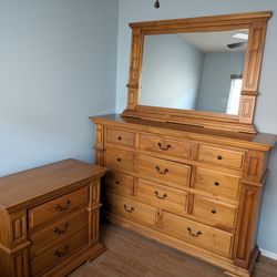Dresser, Mirror & Nightstand