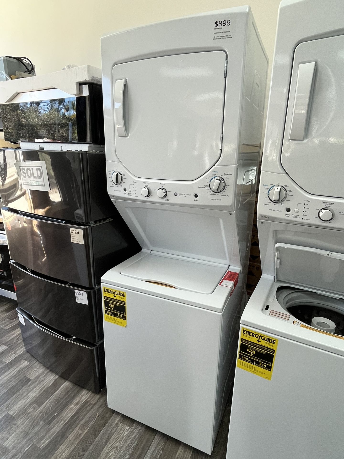 GE White Washer / Electric Dryer Combo