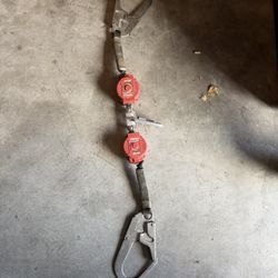 Miller Honeywell TurboLite Twin SRL Fall Protection System – 6ft Retractable Lifeline Dual-Leg Safety Lanyard