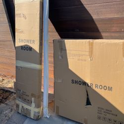 Corner Glass Shower Unit