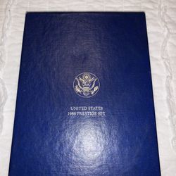 1986 Prestige Proof Set 7 Coin Statue of Liberty Silver Dollar with Box and COA 