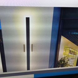 LINEAR WALL LIGHT 2- PACK 31-IN H MATTIE BLAACK HARDWIRE INTEGRATED LED OUTDOOR WALL LIGHT 