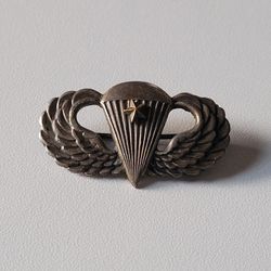 Antique Sterling Silver Military Brooch 