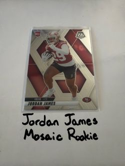 Jordan James San Francisco 49ers RB Mosaic Rookie Card.