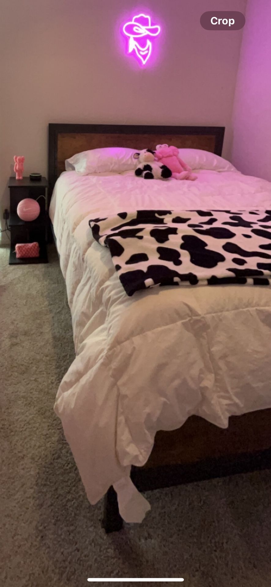 Queen Bed Frame + night stand