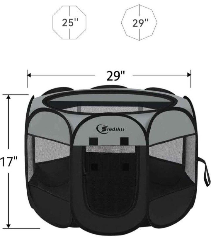 Sietihit Dark Grey Dog Cat Playpen,