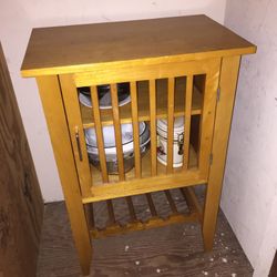 Wine Rack On Bottom Corner Table