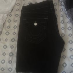 true religion black pants