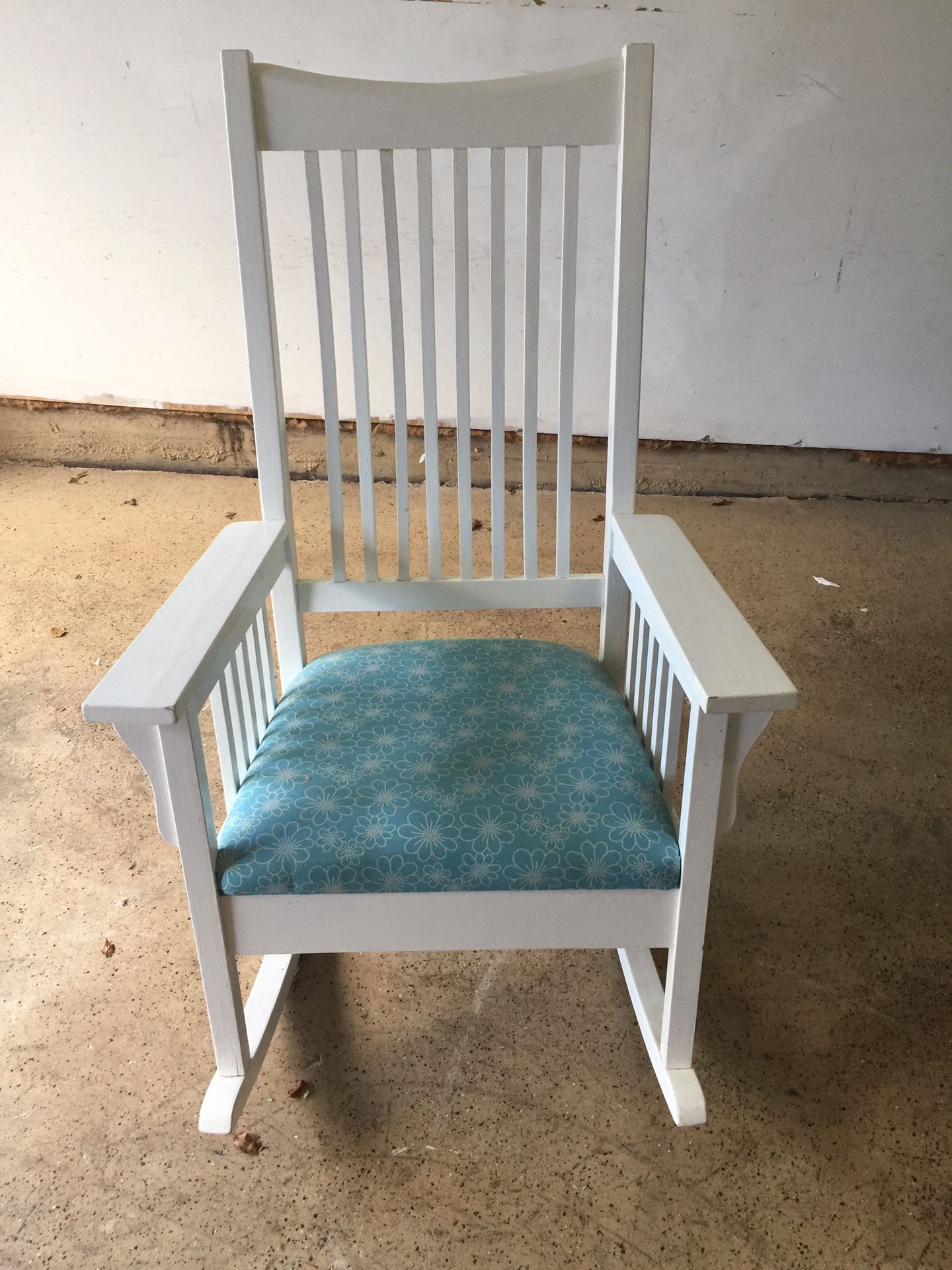 Beautiful white rocking chair