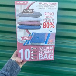 New WOWSMART 10 Pack Vacuum Storage Bags