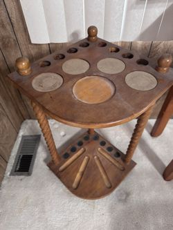 Wood pool Cue and Accessories Holder