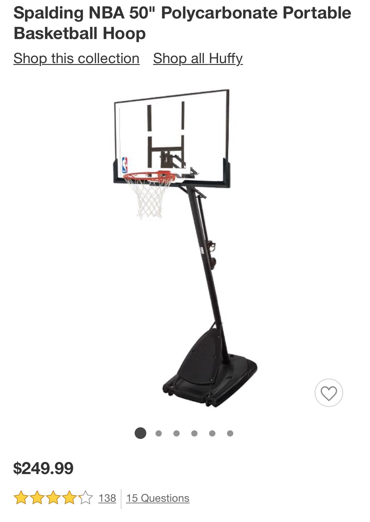 Spalding portable Basketball Hoop