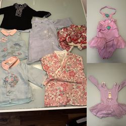 Loads of baby toddler girl dresses up to 2 years little mermaid Ariel traditional Chinese styles