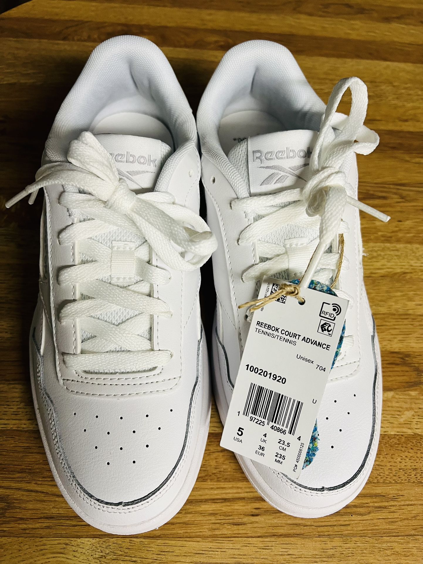 Reebok Unisex Court Advance Sneaker, White/White/Cold Grey, 6.5M Womens, 5M Mens