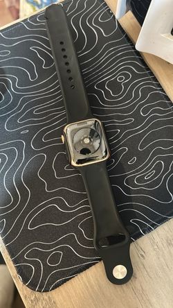 Apple Watch Rose Gold Aluminum with Black Sport Band