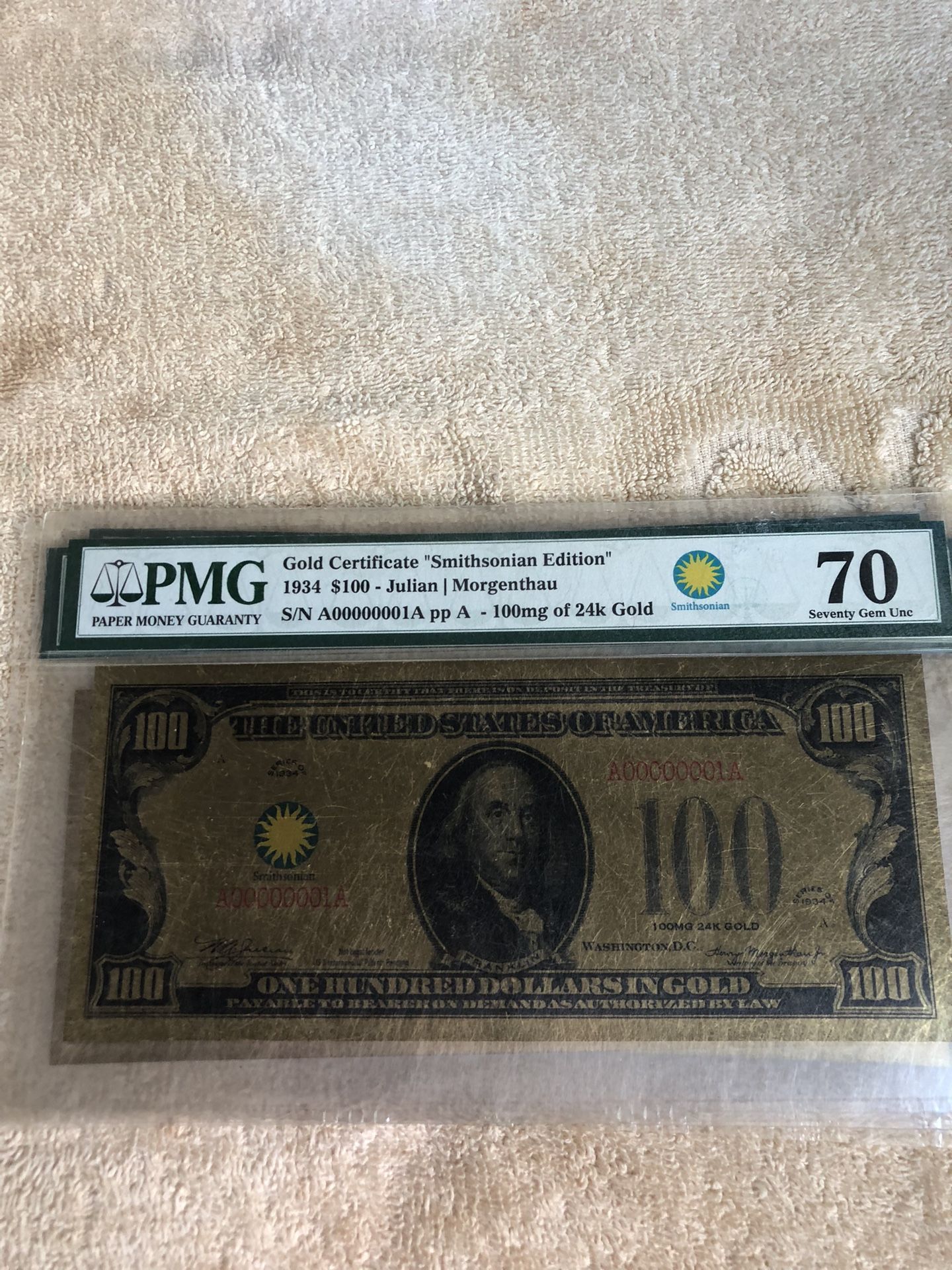 Commemorative Gold Leaf Notes