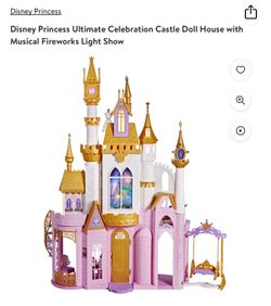 Disney Ultimate Celebration Castle Doll House With Musical Fireworks 