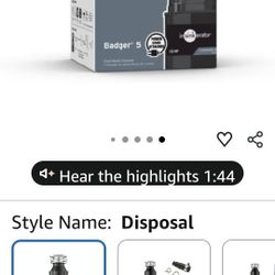 Garbage Disposal InSinkErator