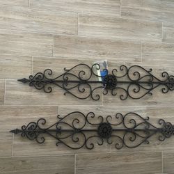 Wrought Iron Decor Wall Scrolls Vintage Metal