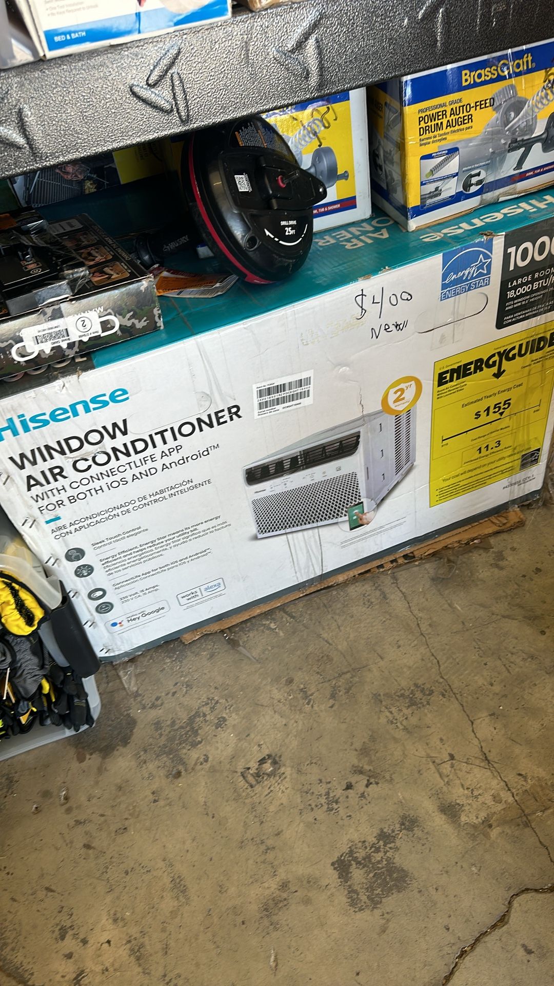 Hisense 1000-sq ft Window Air Conditioner with Remote (230-Volt, 18000-BTU) Wi-Fi enabled Item #(contact info removed) | Model #AW1822CW3W