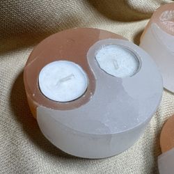 Himalayan Salt Yin Yang Candle Holders