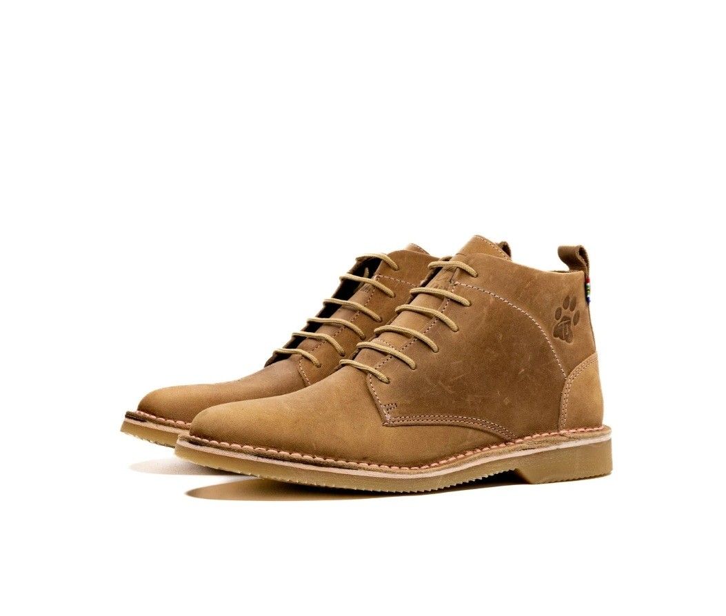 Veldskoen Tayla Jane Oatmeal Chukka Boots (Natural Sole) Size 5 NWT