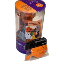 Halloween Cookie Cutters and Cupcake Stencils Wilton Crate Barrel Witch Pumpkin