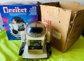 TOMY 5402 OMNIBOT ROBOT 🔥NEVER on EBAY or OFFERUP 🔥Original Manufacturers Shipping Box‼️