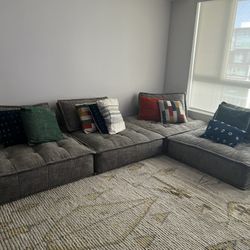 Stylish Sleek 4-seat cushion, 4-back cushion Lounge Sofa