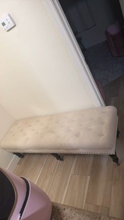 Beige Ottoman Bench