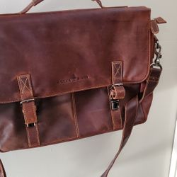 Leather Laptop Bag Portland - Sandal By Greenwood NWT