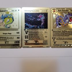 Various Metal Collectable Pokemon Cards