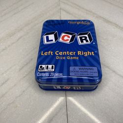 The Original LCR Left Center Right Dice Game Blue Tin George & Company