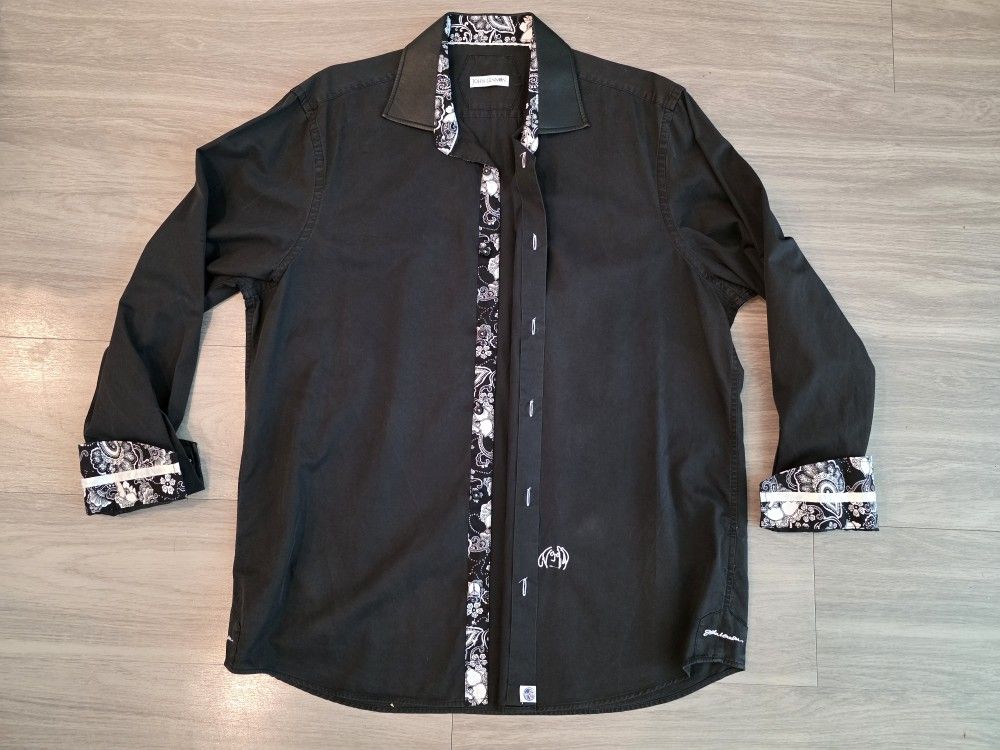 John Lennon English Laundry Extra Large Black Shirt Long Sleeve
