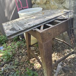 Rustic Industrial Steel Table Structure 