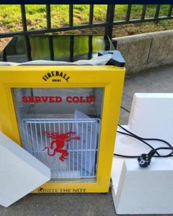Fire Ball Mini Refrigerator Brand New Has A European Plug Connection  Never Used 220v 